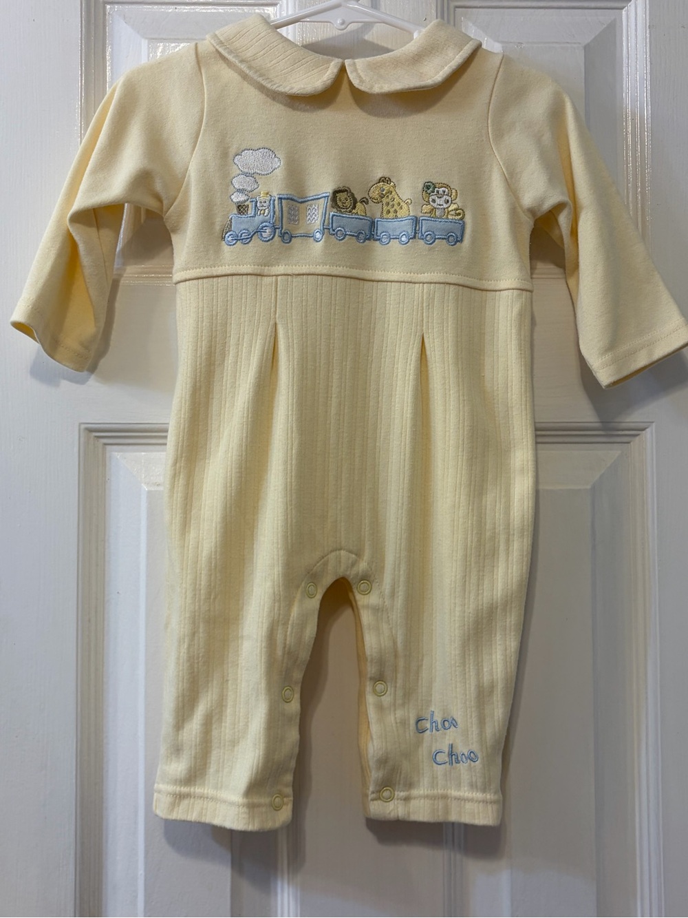 Fisher-Price Pristine Vintage (2005) Romper with Animal Train Appliqué Size 6-9M